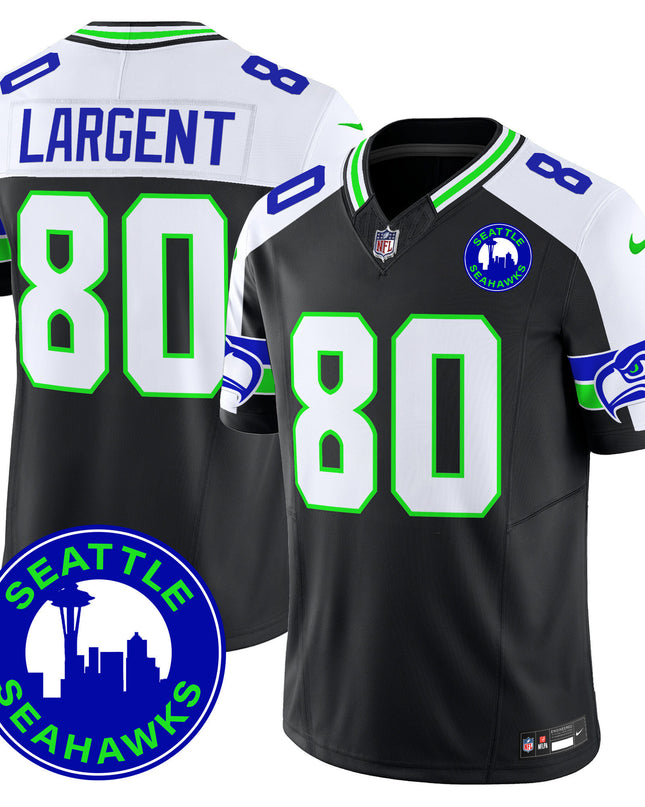 Men's Seahawks 2024 Seattle City Patch Vapor Limited Jersey - All Stitched