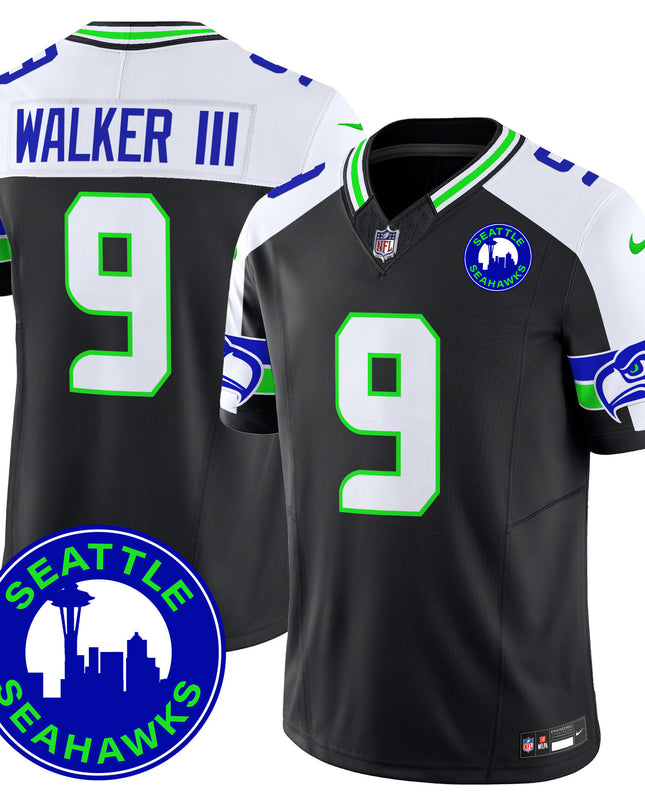 Men's Seahawks 2024 Seattle City Patch Vapor Limited Jersey - All Stitched