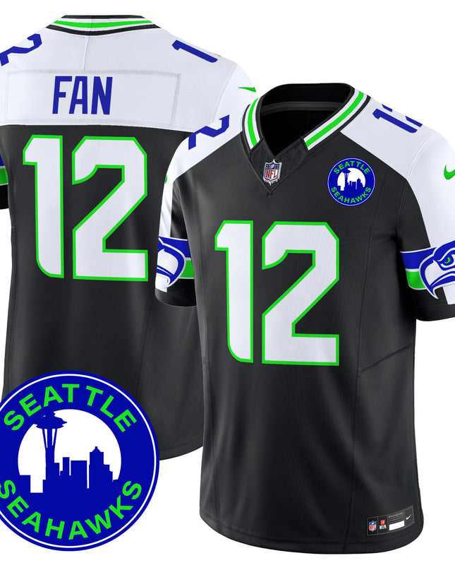 Men's Seahawks 2024 Seattle City Patch Vapor Limited Jersey - All Stitched