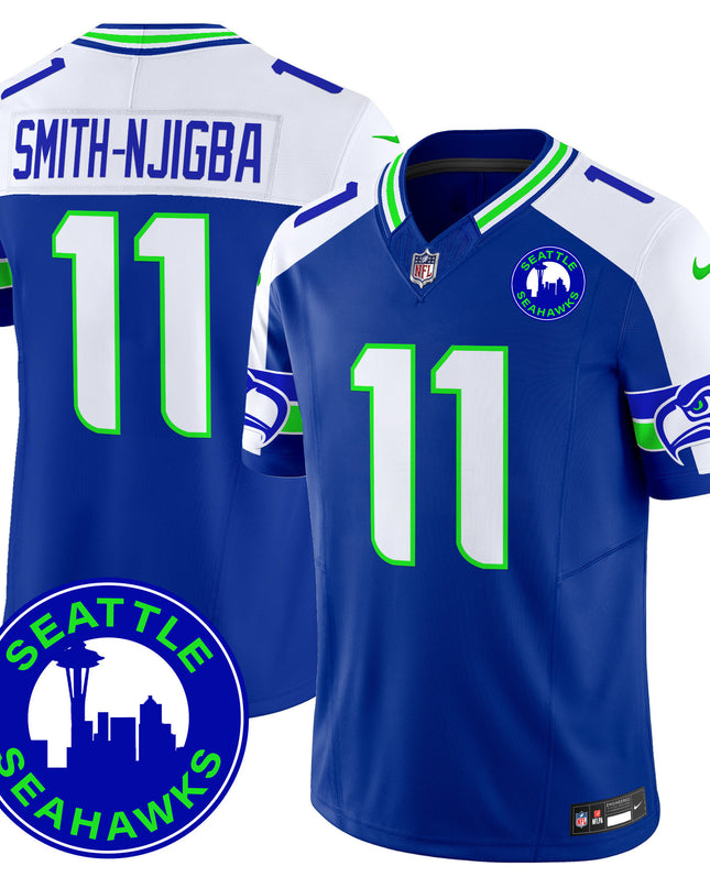 Men's Seahawks 2024 Seattle City Patch Vapor Limited Jersey - All Stitched