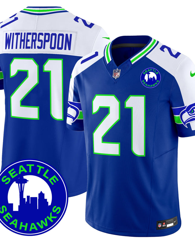 Men's Seahawks 2024 Seattle City Patch Vapor Limited Jersey - All Stitched