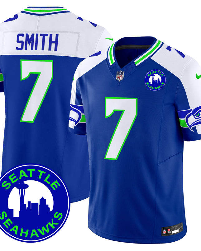 Men's Seahawks 2024 Seattle City Patch Vapor Limited Jersey - All Stitched