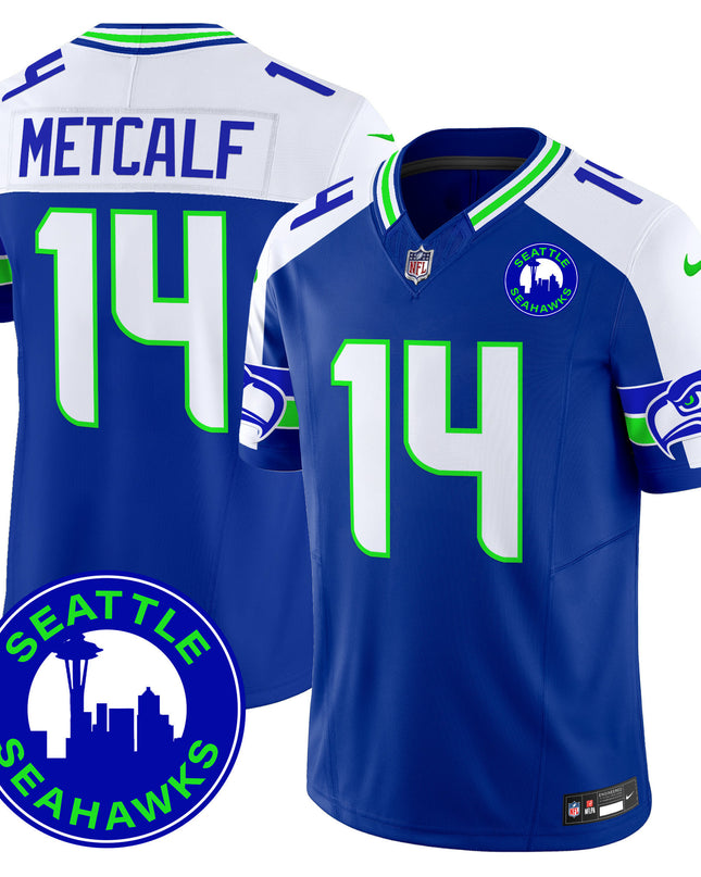 Men's Seahawks 2024 Seattle City Patch Vapor Limited Jersey - All Stitched