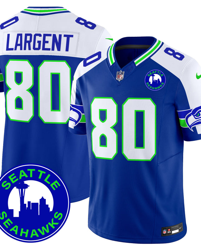 Men's Seahawks 2024 Seattle City Patch Vapor Limited Jersey - All Stitched
