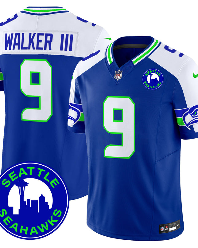 Men's Seahawks 2024 Seattle City Patch Vapor Limited Jersey - All Stitched