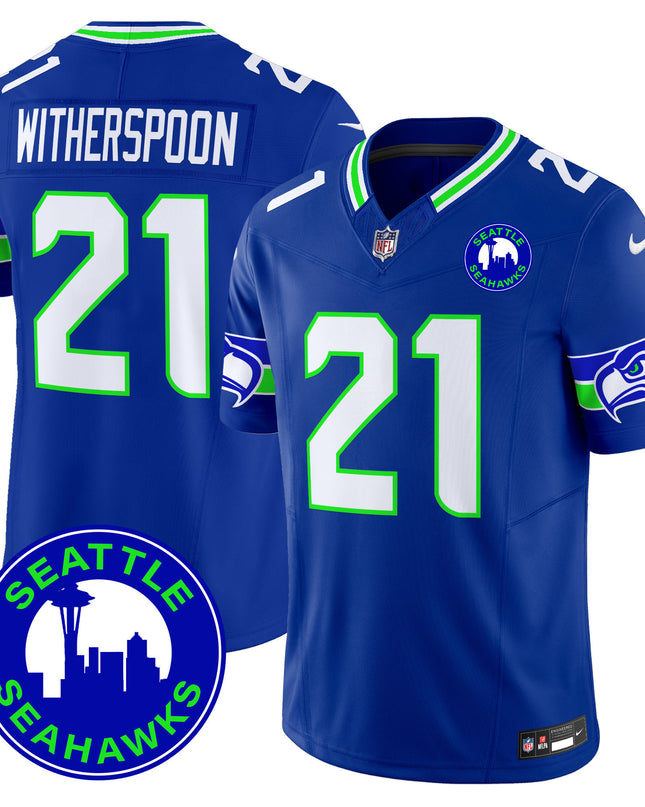 Men's Seahawks 2024 Seattle City Patch Vapor Limited Jersey - All Stitched