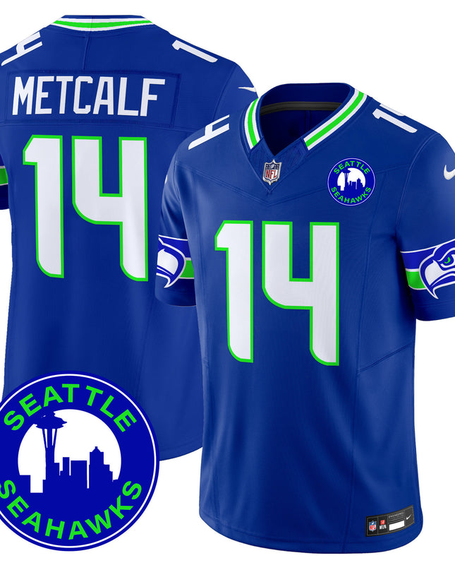 Men's Seahawks 2024 Seattle City Patch Vapor Limited Jersey - All Stitched