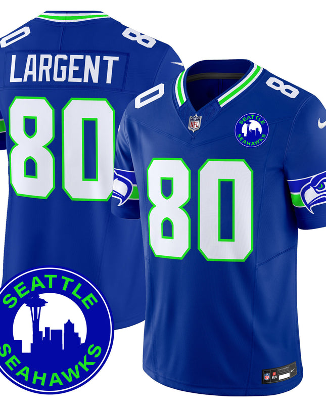 Men's Seahawks 2024 Seattle City Patch Vapor Limited Jersey - All Stitched