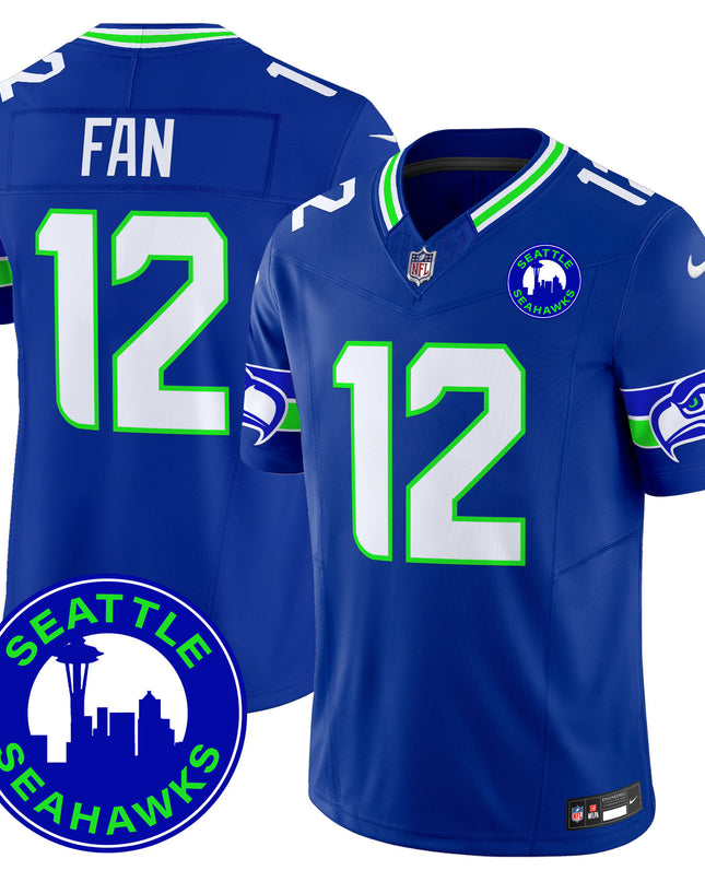 Men's Seahawks 2024 Seattle City Patch Vapor Limited Jersey - All Stitched