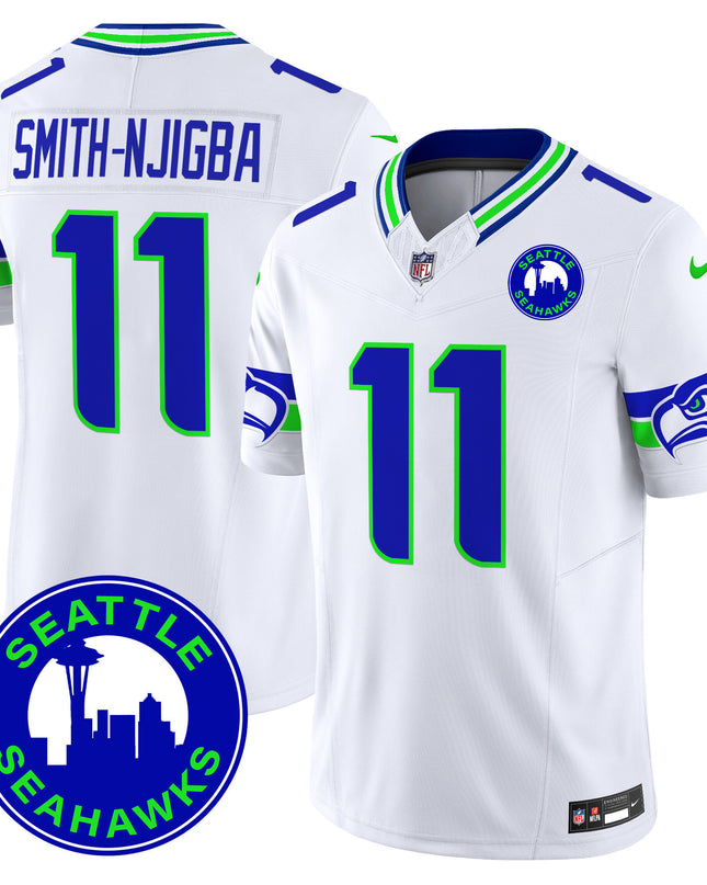 Men's Seahawks 2024 Seattle City Patch Vapor Limited Jersey - All Stitched