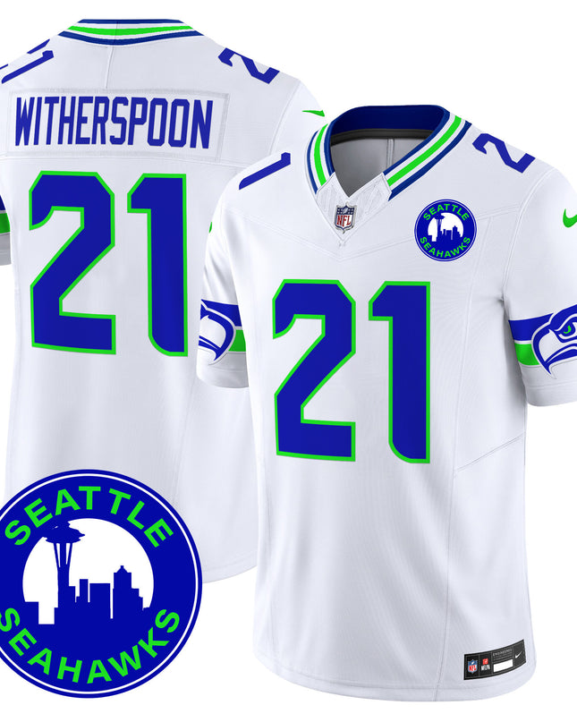Men's Seahawks 2024 Seattle City Patch Vapor Limited Jersey - All Stitched