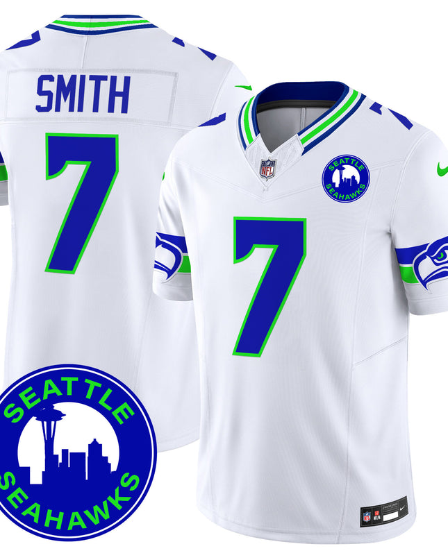Men's Seahawks 2024 Seattle City Patch Vapor Limited Jersey - All Stitched