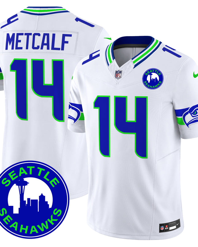 Men's Seahawks 2024 Seattle City Patch Vapor Limited Jersey - All Stitched