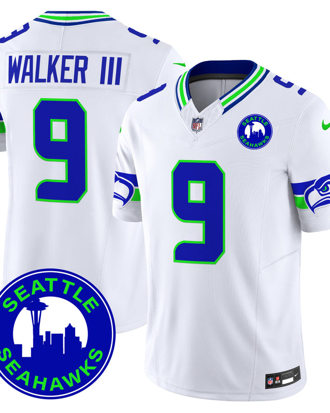 Men's Seahawks 2024 Seattle City Patch Vapor Limited Jersey - All Stitched
