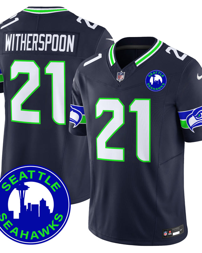 Men's Seahawks 2024 Seattle City Patch Vapor Limited Jersey - All Stitched