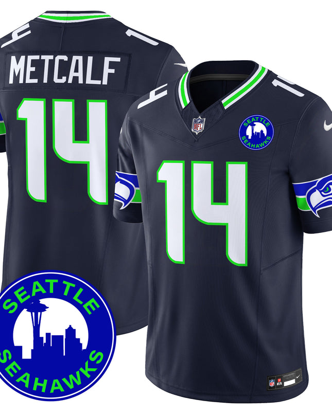 Men's Seahawks 2024 Seattle City Patch Vapor Limited Jersey - All Stitched