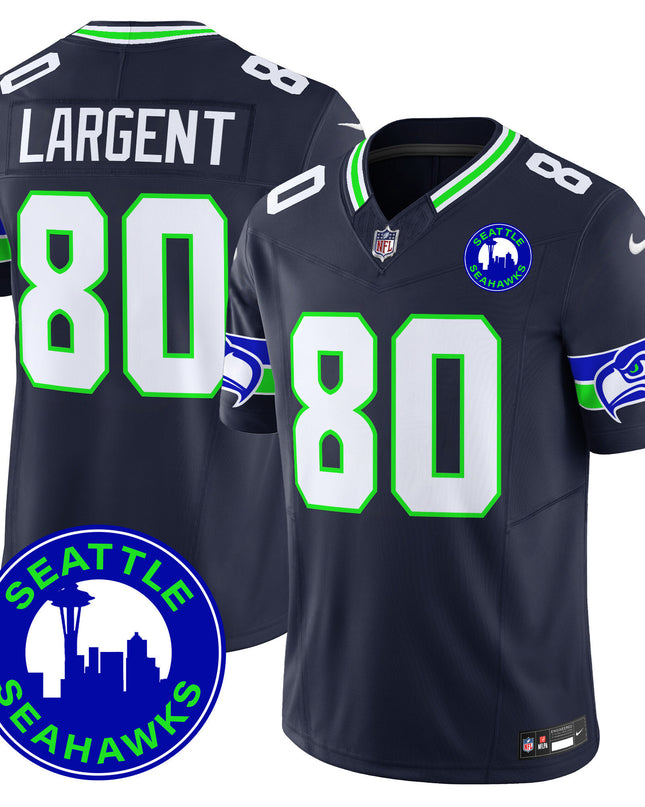 Men's Seahawks 2024 Seattle City Patch Vapor Limited Jersey - All Stitched