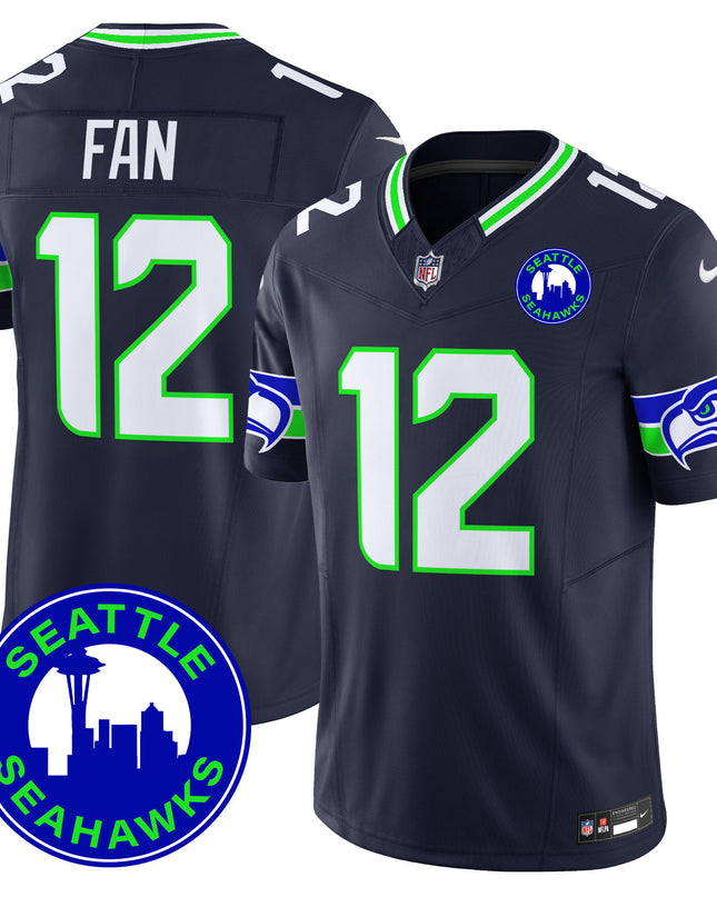 Men's Seahawks 2024 Seattle City Patch Vapor Limited Jersey - All Stitched