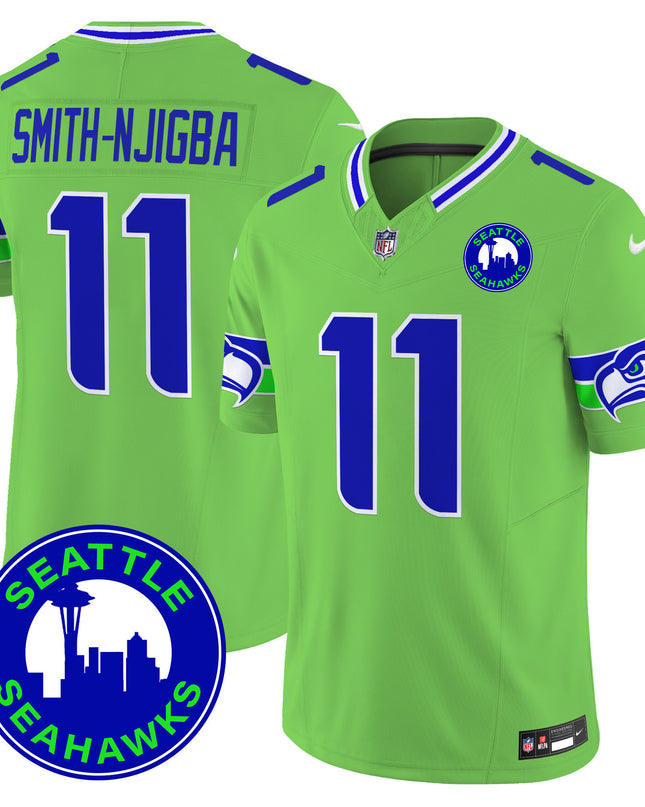 Men's Seahawks 2024 Seattle City Patch Vapor Limited Jersey - All Stitched