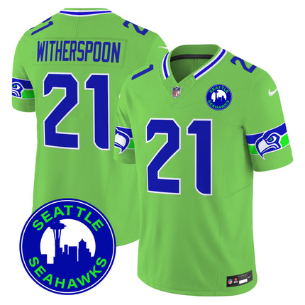 Men's Seahawks 2024 Seattle City Patch Vapor Limited Jersey - All Stitched