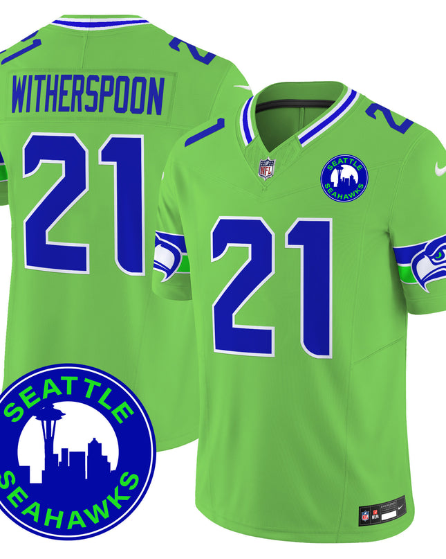 Men's Seahawks 2024 Seattle City Patch Vapor Limited Jersey - All Stitched