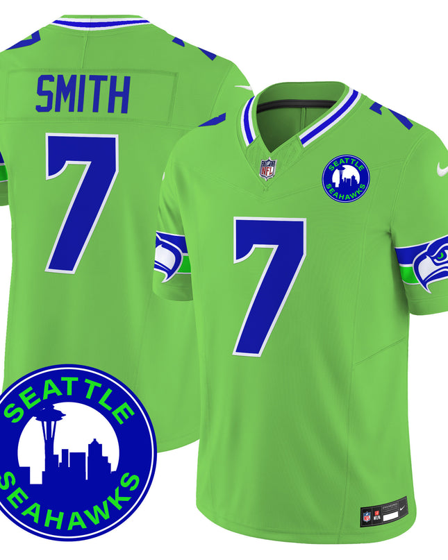 Men's Seahawks 2024 Seattle City Patch Vapor Limited Jersey - All Stitched