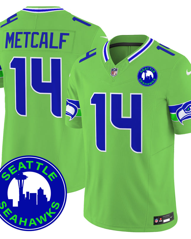 Men's Seahawks 2024 Seattle City Patch Vapor Limited Jersey - All Stitched