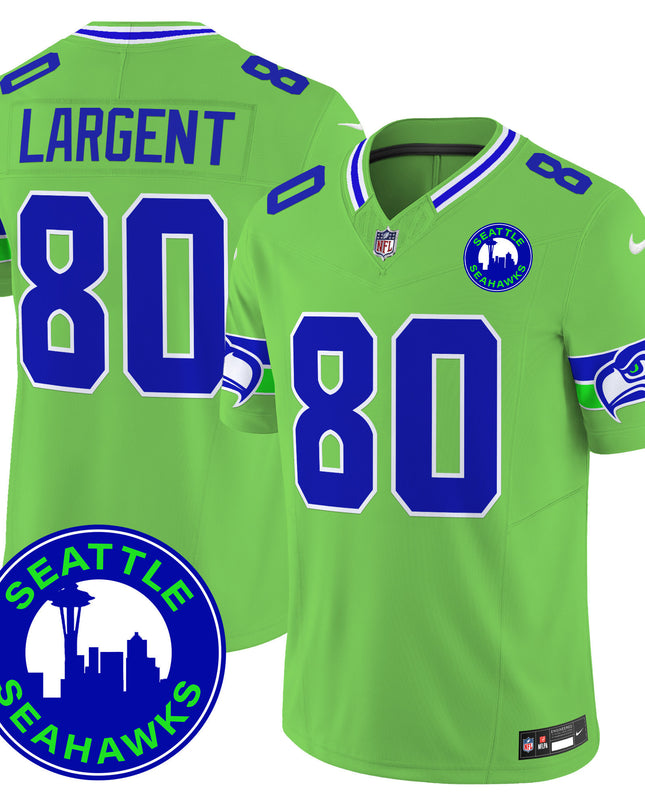 Men's Seahawks 2024 Seattle City Patch Vapor Limited Jersey - All Stitched