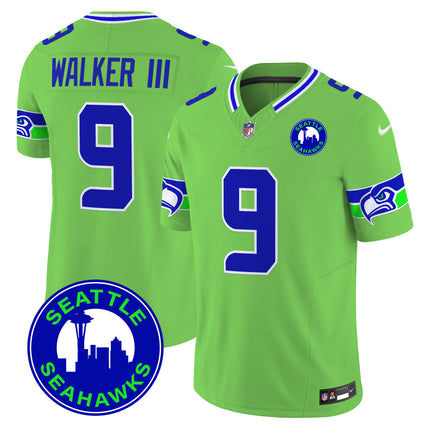 Men's Seahawks 2024 Seattle City Patch Vapor Limited Jersey - All Stitched