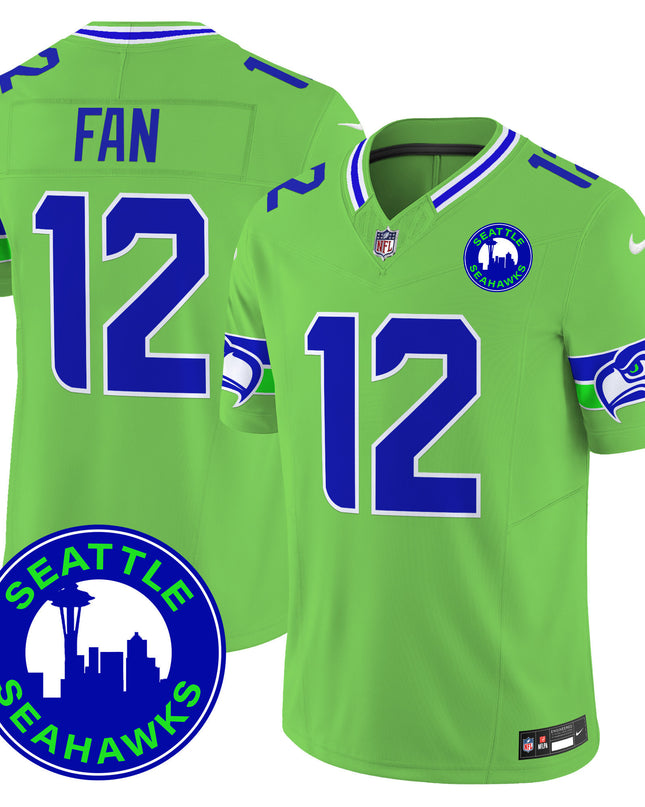 Men's Seahawks 2024 Seattle City Patch Vapor Limited Jersey - All Stitched