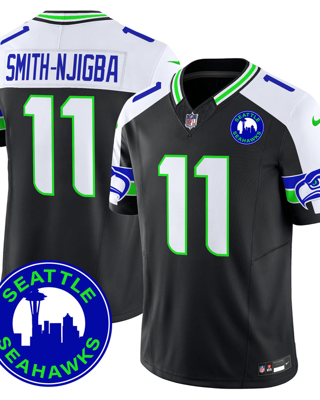 Men's Seahawks 2024 Seattle City Patch Vapor Limited Jersey - All Stitched