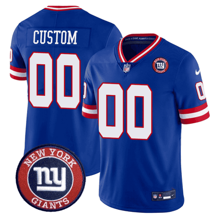 Giants Logo Patch Limited Custom Jersey - All Stitched NYG_KDZ - KINDOZY