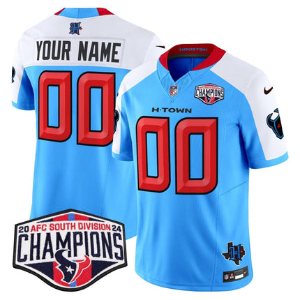 Houston Texans 2024 AFC South Division Champions Patch Vapor Limited Custom Jersey - All Stitched HOUTEX_KDZ - KINDOZY