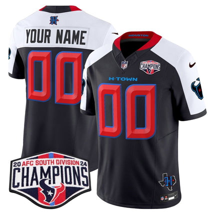 Houston Texans 2024 AFC South Division Champions Patch Vapor Limited Custom Jersey - All Stitched HOUTEX_KDZ - KINDOZY