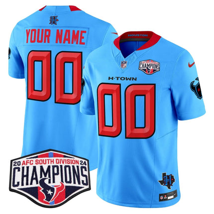 Houston Texans 2024 AFC South Division Champions Patch Vapor Limited Custom Jersey - All Stitched HOUTEX_KDZ - KINDOZY
