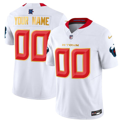 Houston Texans 2024 Gold Trim Vapor Limited Custom Jersey - All Stitched HOUTEX_KDZ - KINDOZY