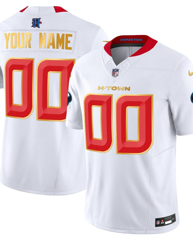 Houston Texans 2024 Gold Trim Vapor Limited Custom Jersey - All Stitched HOUTEX_KDZ - KINDOZY