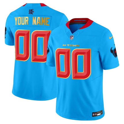 Houston Texans 2024 Gold Trim Vapor Limited Custom Jersey - All Stitched HOUTEX_KDZ - KINDOZY