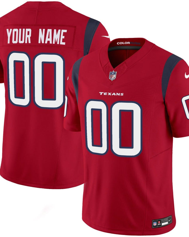 Houston Texans Color Rush Legend Vapor Custom Jersey - All Stitched HOUTEX_KDZ - KINDOZY