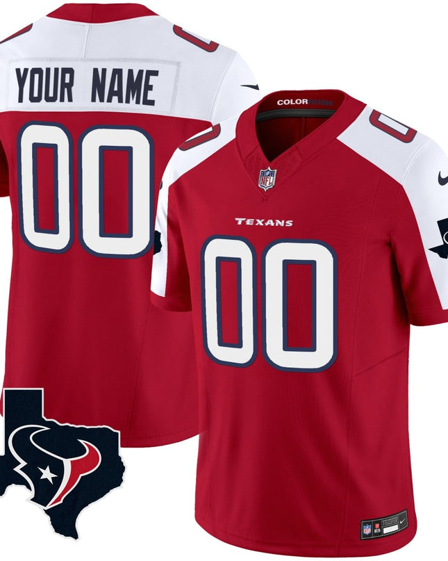 Houston Texans Color Rush Legend Vapor Custom Jersey V2 - All Stitched HOUTEX_KDZ - KINDOZY