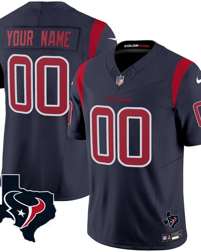 Houston Texans Color Rush Legend Vapor Custom Jersey V2 - All Stitched HOUTEX_KDZ - KINDOZY