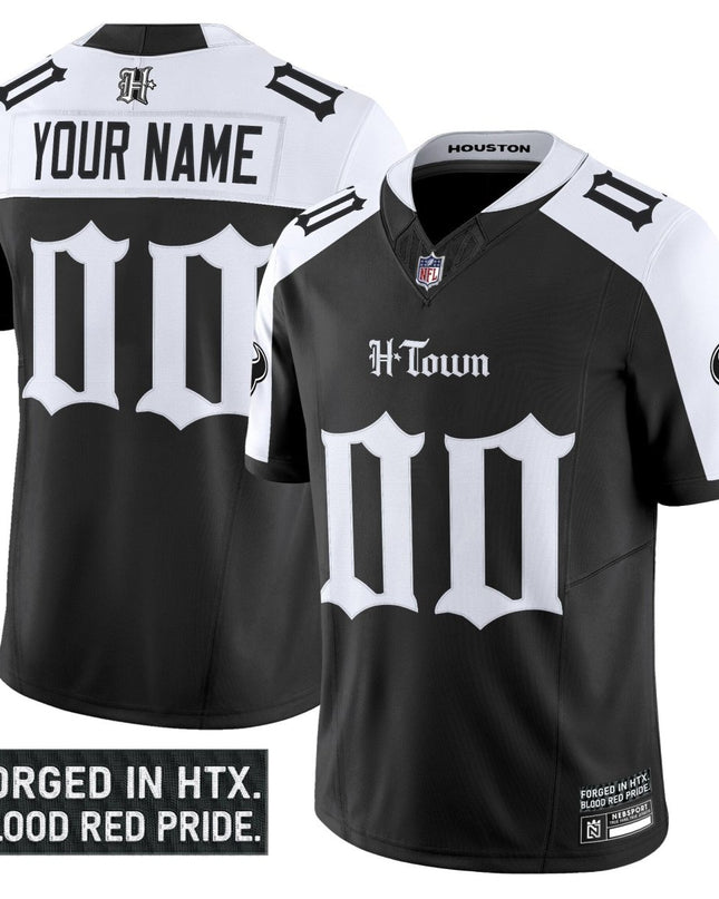 Houston Texans 'Gothic Lone Star Shadows Edition' Vapor Limited Custom Jersey - All Stitched HOUTEX_KDZ - KINDOZY