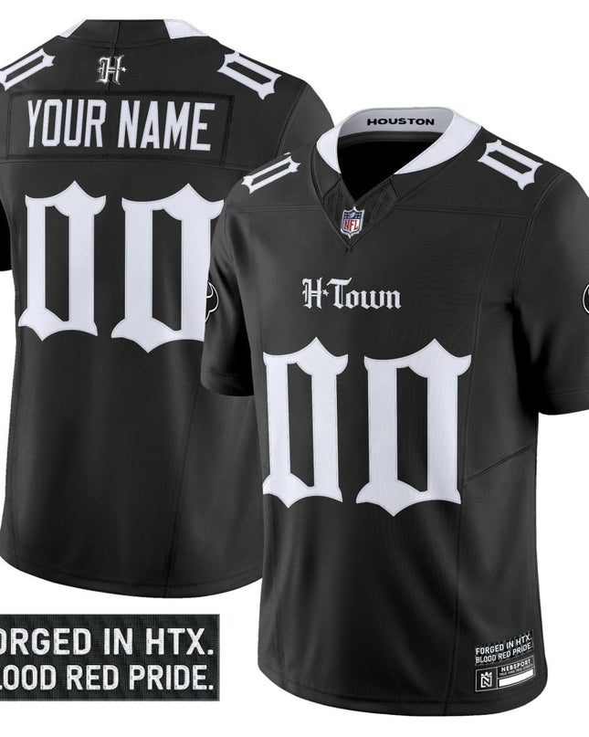 Houston Texans 'Gothic Lone Star Shadows Edition' Vapor Limited Custom Jersey - All Stitched HOUTEX_KDZ - KINDOZY