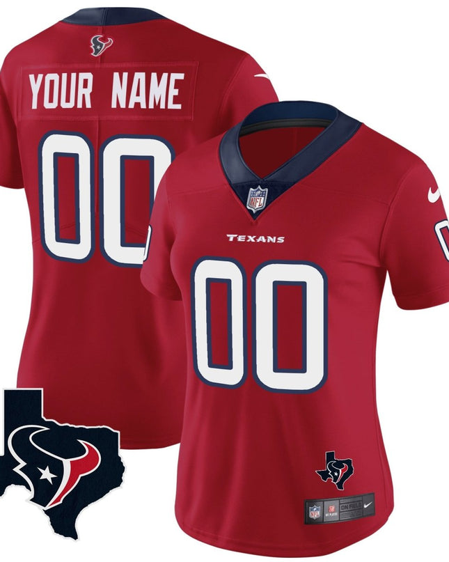 Houston Texans Vapor Limited Custom V8 Jersey - All Stitched HOUTEX_KDZ - KINDOZY