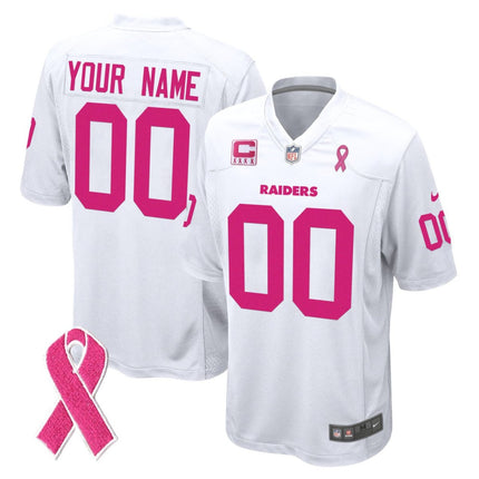 Las Vegas Raiders Breast Cancer Custom Jersey - All Stitched LVRAI_KDZ - KINDOZY