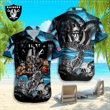 Las Vegas Raiders NFL - Hawaiian shirt Q - 48184 LVRAI_KDZ - KINDOZY