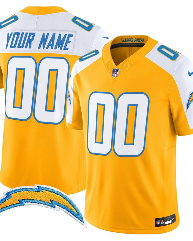 Los Angeles Chargers 2025 Alternate Charger Power Vapor Limited Custom Jersey - All Stitched LAC_KDZ - KINDOZY
