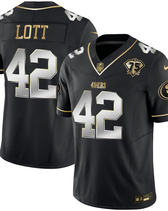 Men's 49ers 2023 Vapor Gold Limited Jersey - All Stitched SF49_KDZ - KINDOZY