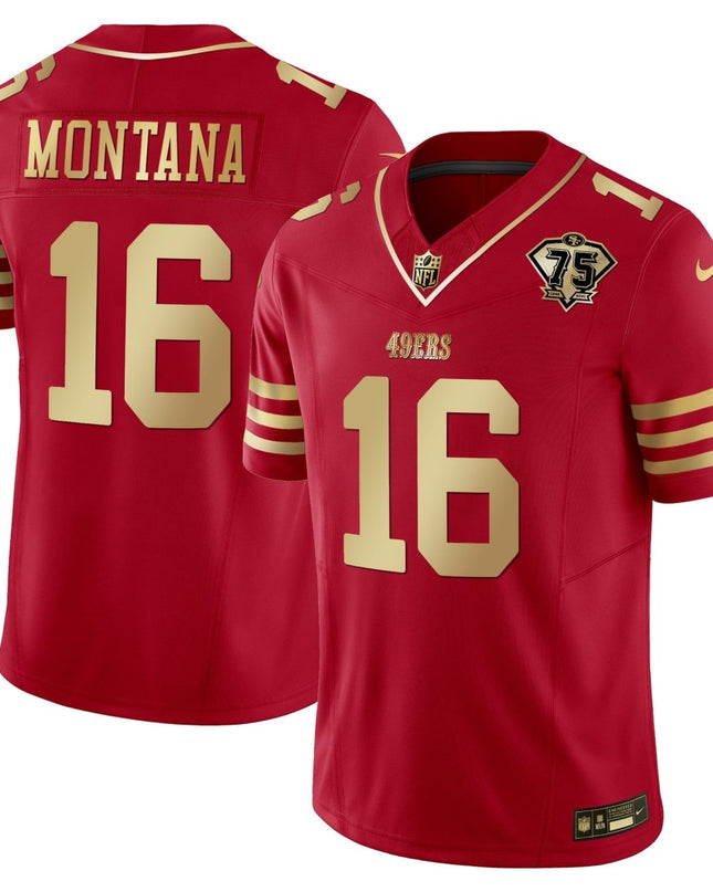 Men's 49ers 2023 Vapor Gold Limited Jersey - All Stitched SF49_KDZ - KINDOZY