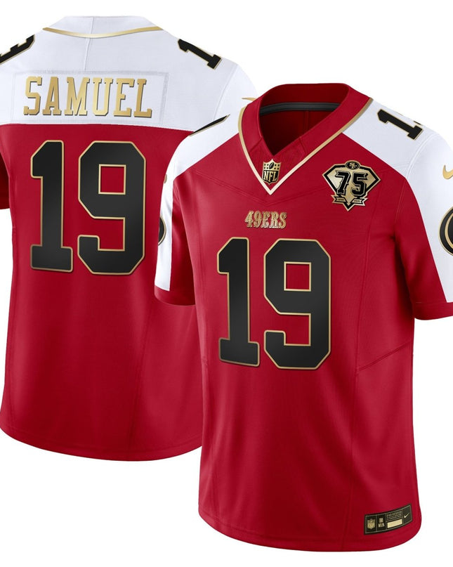Men's 49ers 2023 Vapor Gold Limited Jersey - All Stitched SF49_KDZ - KINDOZY